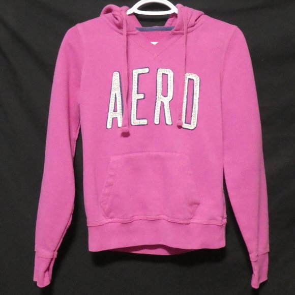 AEROPOSTALE | medium | Pink Hooded Sweatshirt / Hoodie | Kangaroo Pockets | GUC - Picture 2 of 16